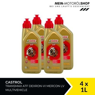 Castrol Transmax ATF Dexron-VI Mercon LV Multivehicle 4x1 Liter