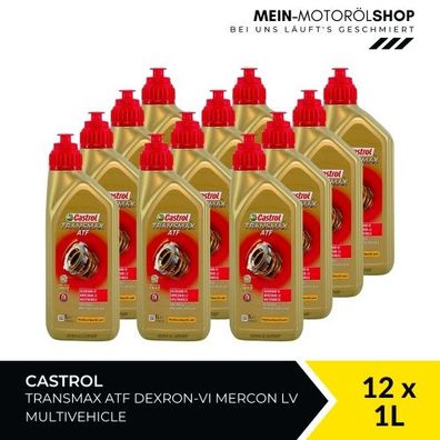 Castrol Transmax ATF Dexron-VI Mercon LV Multivehicle 12x1 Liter