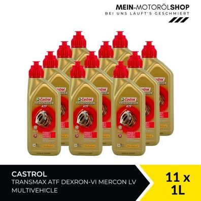 Castrol Transmax ATF Dexron-VI Mercon LV Multivehicle 11x1 Liter