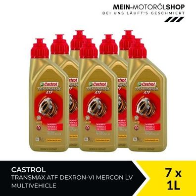 Castrol Transmax ATF Dexron-VI Mercon LV Multivehicle 7x1 Liter