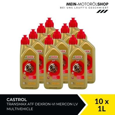 Castrol Transmax ATF Dexron-VI Mercon LV Multivehicle 10x1 Liter