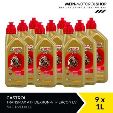 Castrol Transmax ATF Dexron-VI Mercon LV Multivehicle 9x1 Liter