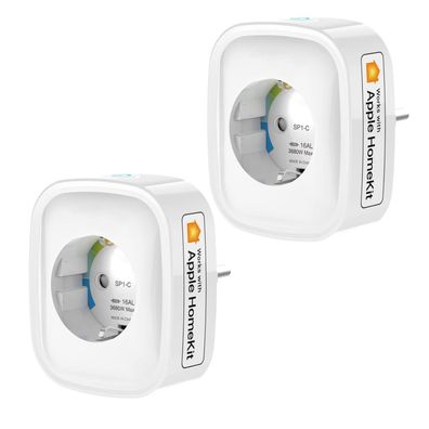 GHome Smart Steckdose mit Apple HomeKit, WLAN Steckdose 2er pack Kompatibel mit Siri