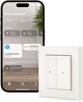 Eve Shutter Switch – Smarte Rollladensteuerung mit integrierten Zeitplänen, Adaptive