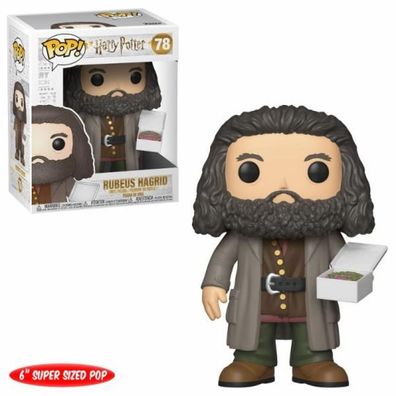 Harry Potter Super Sized POP! Movies Vinyl Figur Hagrid with Cake 14 cm