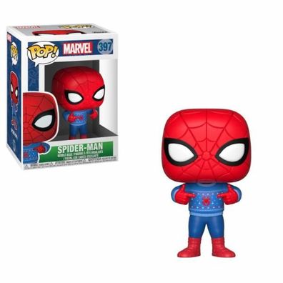 Marvel Comics POP! Marvel Holiday Vinyl Wackelkopf-Figur Spider-Man (Ugly Sweater) 9