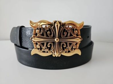 umjuBELT gold antik Gürtelschnalle Schließe Buckle Wechsel 9x6