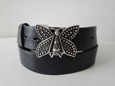 umjuBELT Schmetterling Tier silber Gürtelschnalle Wechselschnalle Buckle 6x5