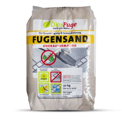 ÖkoFuge Fugensand Grau 20kg