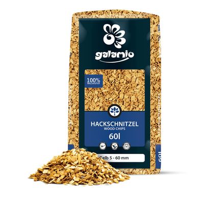 Galamio Holzhackschnitzel Gelb 60l