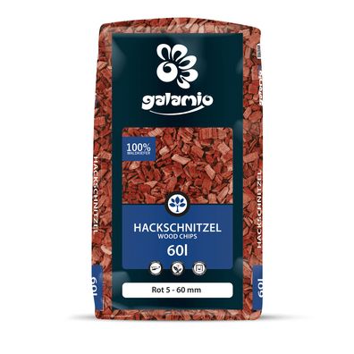 Galamio Holzhackschnitzel Rot 60l x 26 Sack 1560l Palette