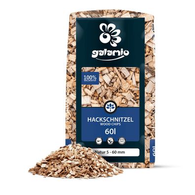 Galamio Holzhackschnitzel Natur 60l x 13 Sack 780l Palette