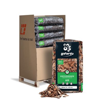 Galamio Rindenmulch Kiefer Mittel 60l x 13 Sack 780l Palette