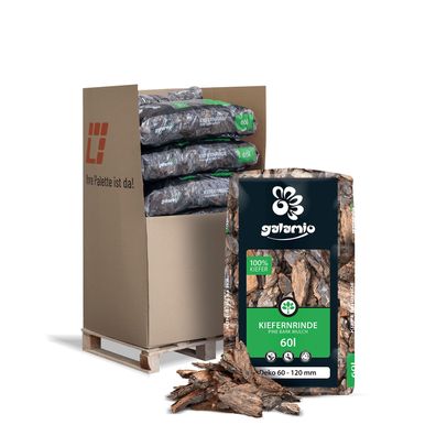 Galamio Rindenmulch Kiefer Deko 60l x 13 Sack 780l Palette