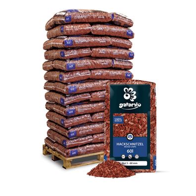 Galamio Holzhackschnitzel Rot 60l x 39 Sack 2340l Palette