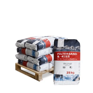 Wolff & Müller Filtersand 25kg x 12 Sack 300kg Palette