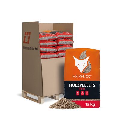 Heizfuxx Holzpellets Red 15kg x 20 Sack 300kg Palette