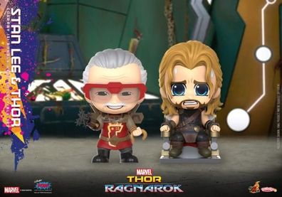 Thor: Tag der Entscheidung Cosbaby (S) Minifiguren Stan Lee & Thor 10 cm