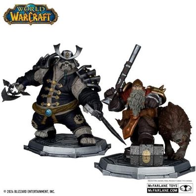 World of Warcraft PVC Statuen 2er-Pack 1/12 Dwarf Hunter: Beast Master & Pandaren: Mo