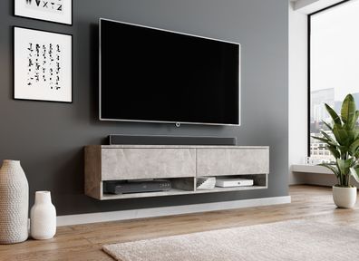 Aktion SALE! Furnix TV-Kommode Lowboard Alyx 140cm TV-Schrank Loft Design modern