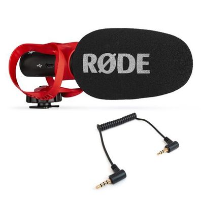 Rode Mikrofon Videomic Go II Helix Richtmikrofon mit ADP07 TRRS-Adapter