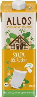 Allos 6x Soja Drink 0% Zucker 1l