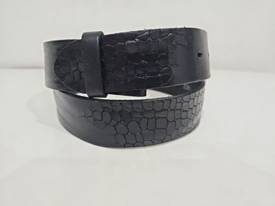 umjuBELT Gürtel Wave Turtle schwarz echt Leder Wechsel 80 85 90 95 100 110