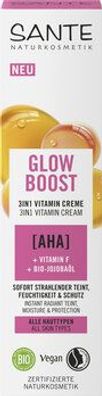 Sante 3x Glow Boost Vitamin Creme mit AHA, Vitamin F & Bio-Jojobaöl 30ml