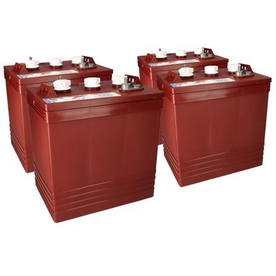 4x Traktionsbatterie Trojan T-145 6V 260Ah Deep Cycle ELPT-Anschluss