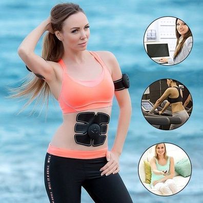 Stimulator Bauchmuskeltrainer EMS Trainingsgerät Elektro Bauch Exerciser Fit Pad