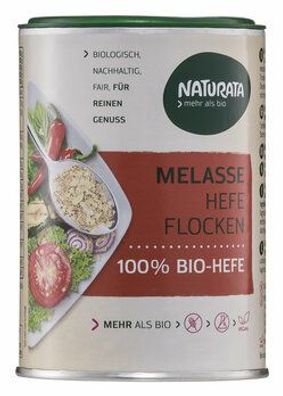 Naturata 6x Melasse Hefeflocken, 100 % Bio-Hefe 100g