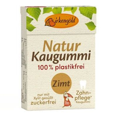 Birkengold 3x Birkengold Natur Kaugummi Zimt 20 Stk. - plastikfrei 28g