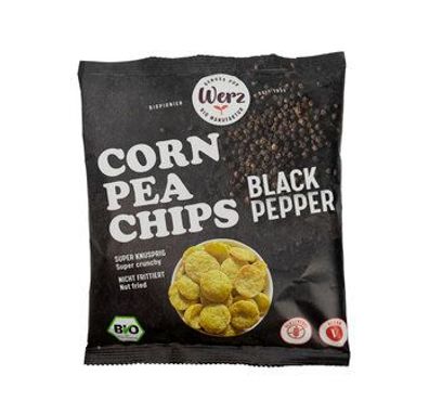 Naturkornmühle Werz 3x Black Pepper CornPea Chips, glutenfrei, 70 g 70g