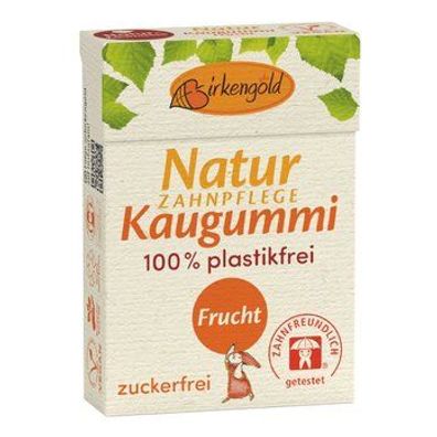 Birkengold 3x Birkengold Zahnpflege Natur Kaugummi Frucht 20 Stk. 28g