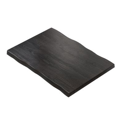 PERU | Gastro Tischplatte Baumkante | B: 120 x 70 cm | Wenge Schwarz | Rechteckig |