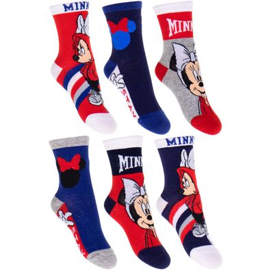 Disney Minnie Mouse Kinder Söckchen 3er Pack bunte Sneaker Socken