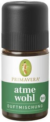 Primavera 3x Atmewohl Duftmischung bio 5ml