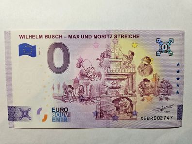 0 Euro Schein Wilhelm Busch - Max und Moritz Streiche XEBR 2024-2