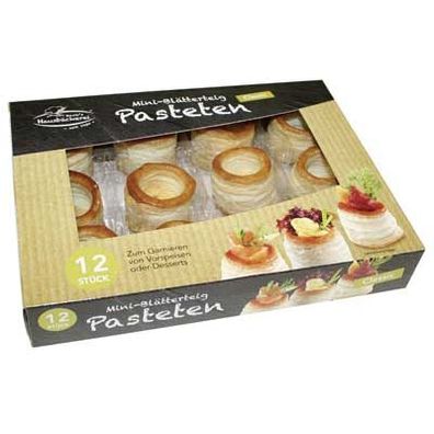 Mini Pasteten Blätterteig zum Füllen Classic 12 Stück 72g