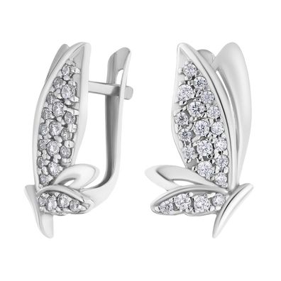 Ohrringe Creolen 925 Silber Zirkonia Damenschmuck Ohrschmuck Echtschmuck