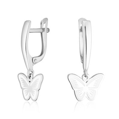 Silberohrringe Ohrringe Damenohrringe Silber 925 Emaille Hänger Echtschmuck
