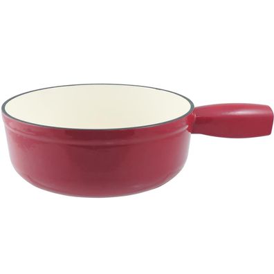 Swissmar Gusseisen Käsefondue-Topf 24 cm Induktion rot Fonduetopf Stieltopf Guss