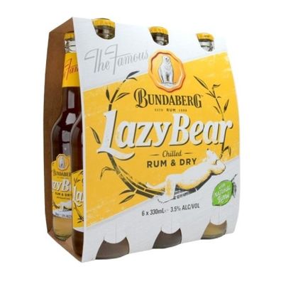 Bundaberg Lazy Bear Rum & Dry 3.5 % vol. 330 ml Sixpack 6x330 ml