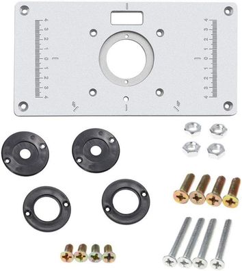 Einlegeplatte für Frästische aus Aluminiumlegierung mit 4