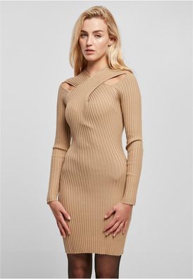 Urban Classics Damen Ladies Crossed Rib Knit Dress