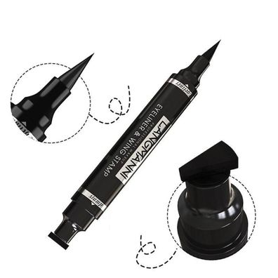 2-in-1-Eyeliner, doppelseitiger schwarzer Eyeliner, wasserfester Stift (2 Stück)