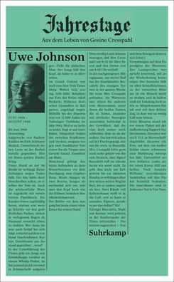 Jahrestage 4, Uwe Johnson