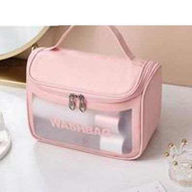 Weibliche tragbare Reisewaschtasche weibliche transparente wasserdichte Make-up-Aufbe