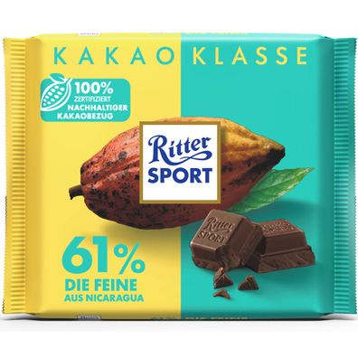 Ritter Sport Kakao Klasse Edel Bitter die Feine aus Nicaragua 100g