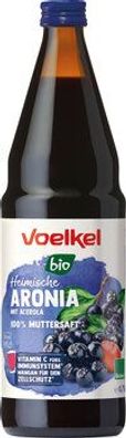 Voelkel 6x Heimische Aronia mit Acerola 100% Muttersaft 0,75l